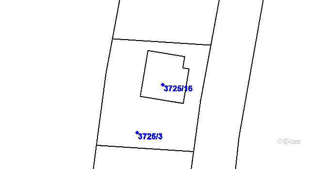 Parcela st. 3725/16 v KÚ Řevnice, Katastrální mapa