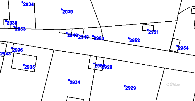 Parcela st. 2947/18 v KÚ Řevnice, Katastrální mapa