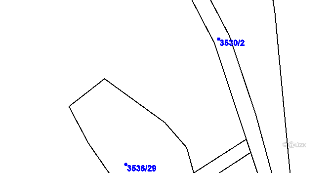 Parcela st. 3536/27 v KÚ Řevnice, Katastrální mapa