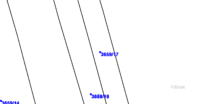 Parcela st. 3659/17 v KÚ Řevnice, Katastrální mapa
