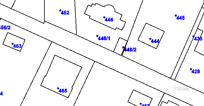 Parcela st. 423/4 v KÚ Řevnice, Katastrální mapa