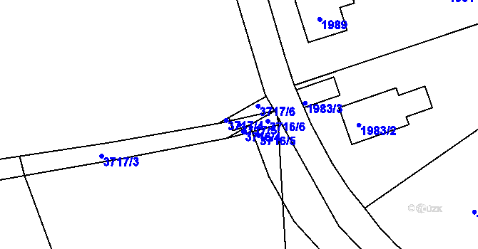 Parcela st. 3717/5 v KÚ Řevnice, Katastrální mapa