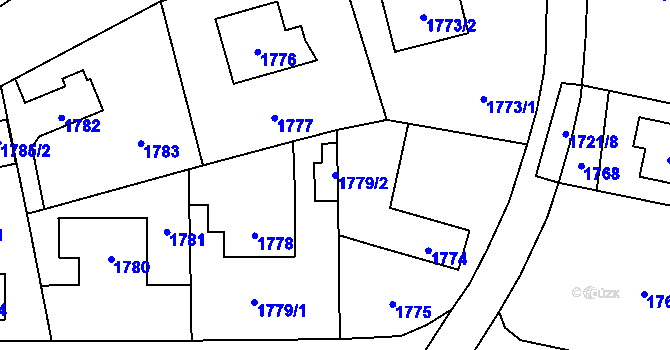 Parcela st. 1779/2 v KÚ Řevnice, Katastrální mapa