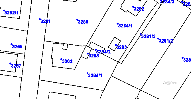 Parcela st. 3284/2 v KÚ Řevnice, Katastrální mapa