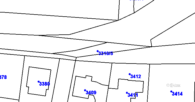 Parcela st. 3316/5 v KÚ Řevnice, Katastrální mapa