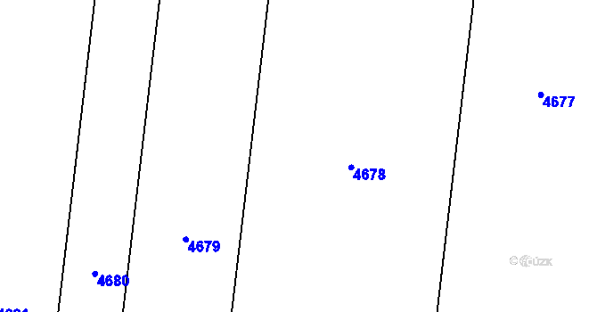 Parcela st. 654/2 v KÚ Řevničov, Katastrální mapa