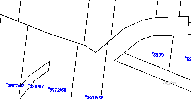 Parcela st. 3450/25 v KÚ Řevničov, Katastrální mapa