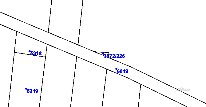 Parcela st. 3972/226 v KÚ Řevničov, Katastrální mapa