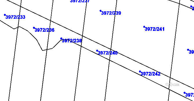 Parcela st. 3972/240 v KÚ Řevničov, Katastrální mapa