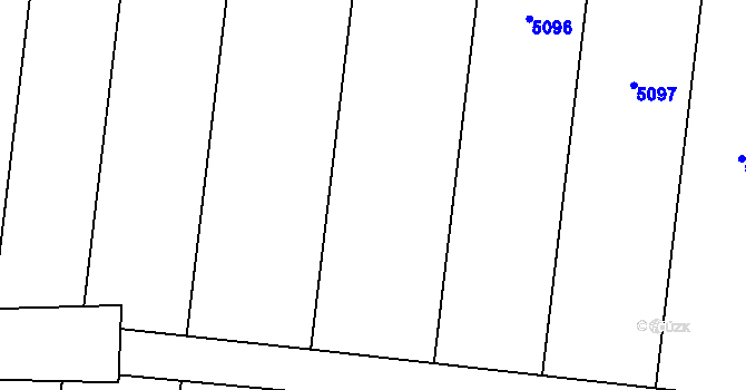 Parcela st. 3450/95 v KÚ Řevničov, Katastrální mapa