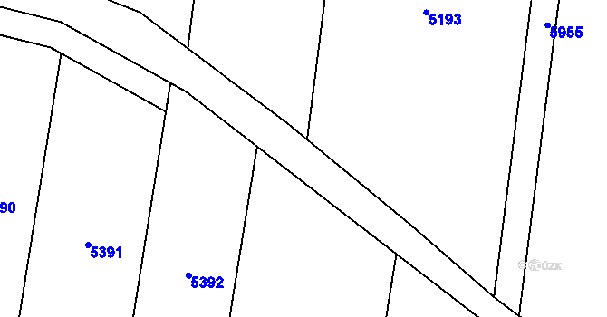 Parcela st. 3654/103 v KÚ Řevničov, Katastrální mapa