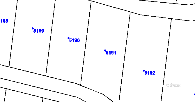 Parcela st. 3654/140 v KÚ Řevničov, Katastrální mapa