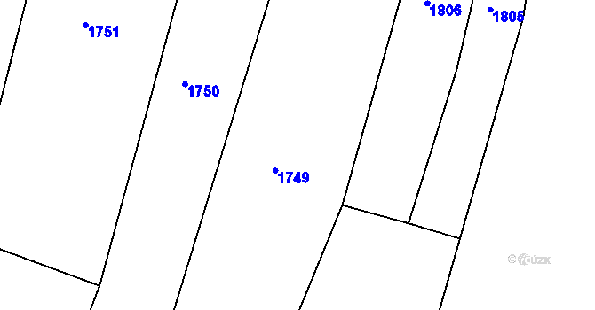 Parcela st. 261 v KÚ Řevnov, Katastrální mapa