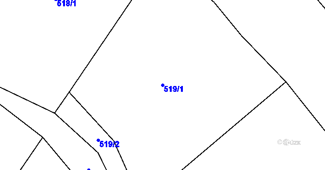 Parcela st. 519/1 v KÚ Řevnov, Katastrální mapa