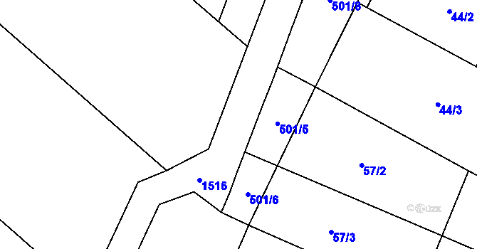 Parcela st. 51/2 v KÚ Řevnov, Katastrální mapa