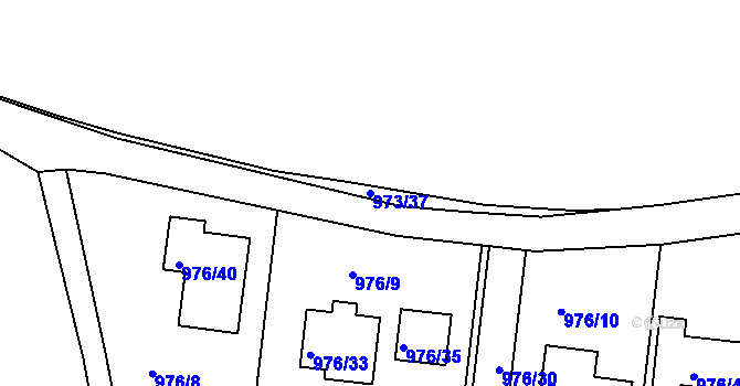 Parcela st. 973/37 v KÚ Řícmanice, Katastrální mapa