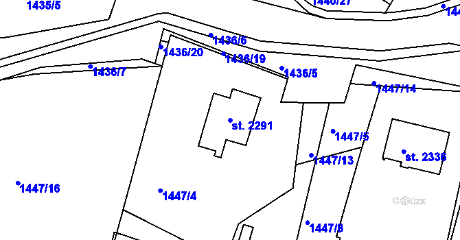 Parcela st. 2291 v KÚ Říčany u Prahy, Katastrální mapa