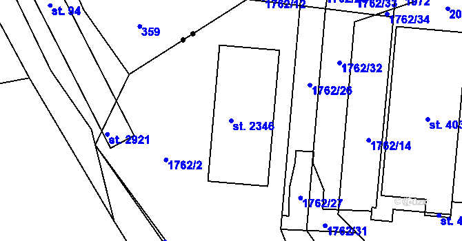 Parcela st. 2346 v KÚ Říčany u Prahy, Katastrální mapa