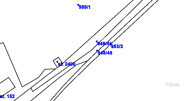 Parcela st. 948/48 v KÚ Říčany u Prahy, Katastrální mapa