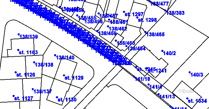 Parcela st. 138/426 v KÚ Říčany-Radošovice, Katastrální mapa