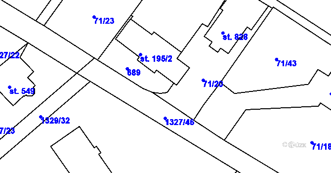 Parcela st. 71/48 v KÚ Říčany-Radošovice, Katastrální mapa