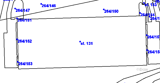 Parcela st. 131 v KÚ Jažlovice, Katastrální mapa