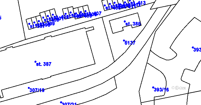 Parcela st. 307/19 v KÚ Říčky v Orlických horách, Katastrální mapa