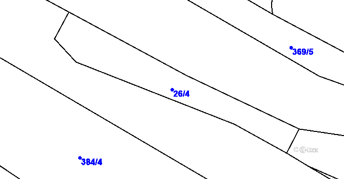 Parcela st. 26/4 v KÚ Řikonín, Katastrální mapa