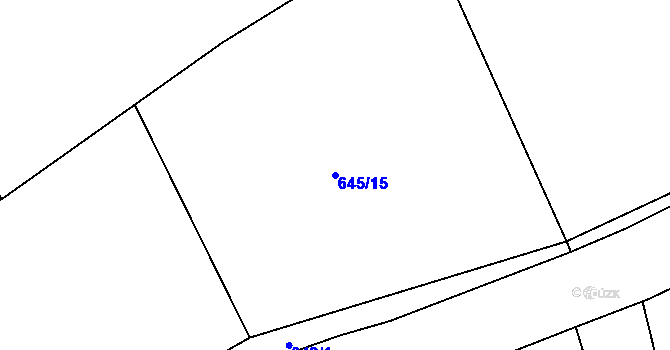 Parcela st. 645/15 v KÚ Řimice, Katastrální mapa