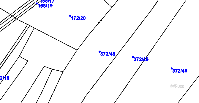 Parcela st. 372/48 v KÚ Řimice, Katastrální mapa