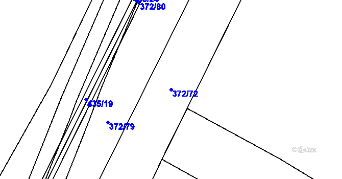 Parcela st. 372/72 v KÚ Řimice, Katastrální mapa