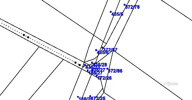 Parcela st. 435/6 v KÚ Řimice, Katastrální mapa