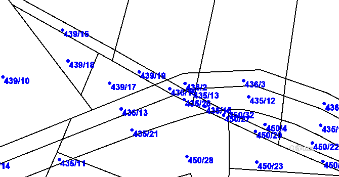 Parcela st. 436/15 v KÚ Řimice, Katastrální mapa