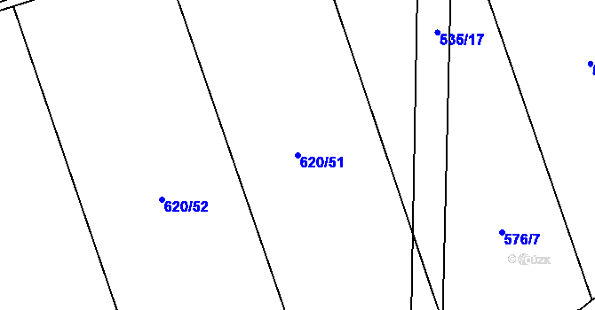 Parcela st. 620/51 v KÚ Řimice, Katastrální mapa