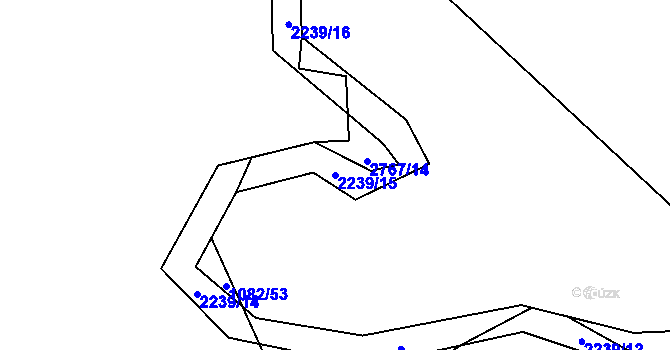 Parcela st. 2239/15 v KÚ Dolní Stropnice, Katastrální mapa