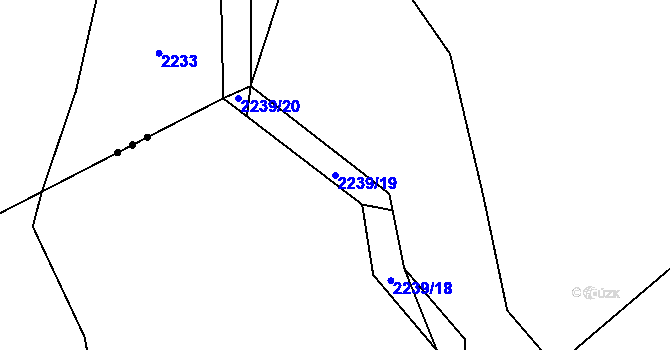 Parcela st. 2239/19 v KÚ Dolní Stropnice, Katastrální mapa