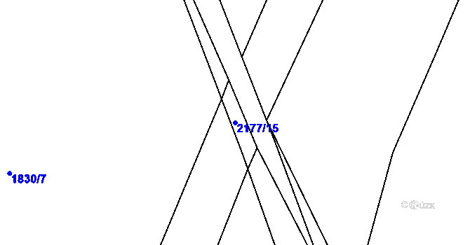 Parcela st. 2177/15 v KÚ Dolní Stropnice, Katastrální mapa