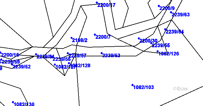 Parcela st. 2239/53 v KÚ Dolní Stropnice, Katastrální mapa