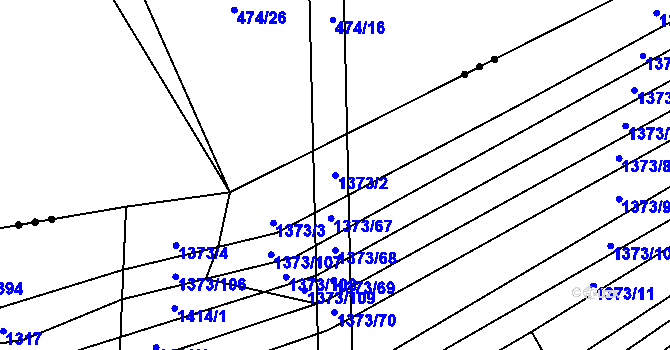 Parcela st. 1373/2 v KÚ Řimovice, Katastrální mapa