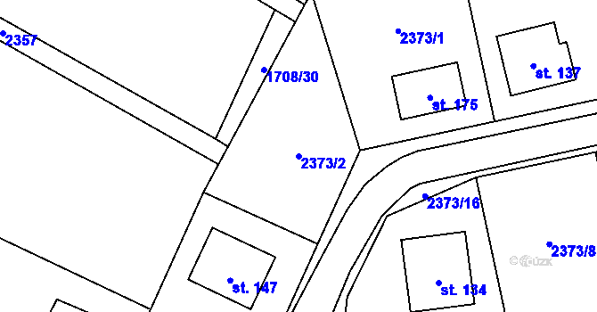 Parcela st. 2373/2 v KÚ Řimovice, Katastrální mapa