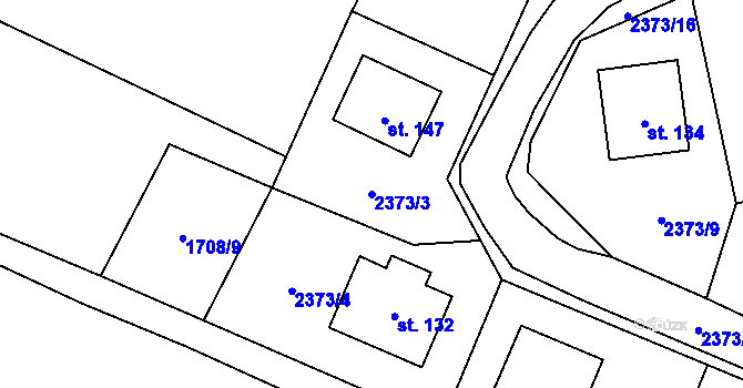 Parcela st. 2373/3 v KÚ Řimovice, Katastrální mapa