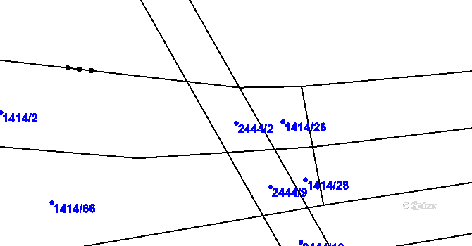 Parcela st. 2444/2 v KÚ Řimovice, Katastrální mapa
