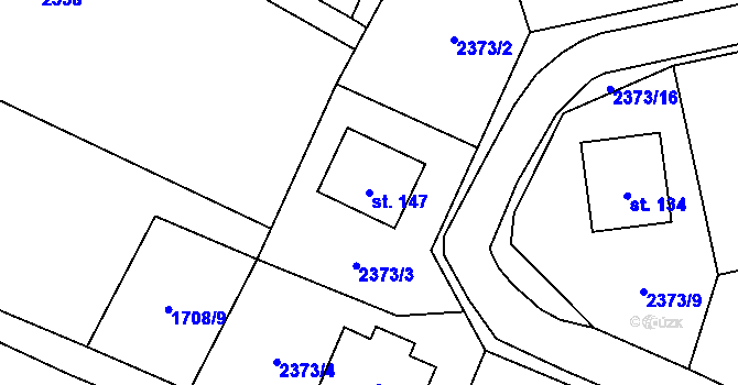 Parcela st. 147 v KÚ Řimovice, Katastrální mapa