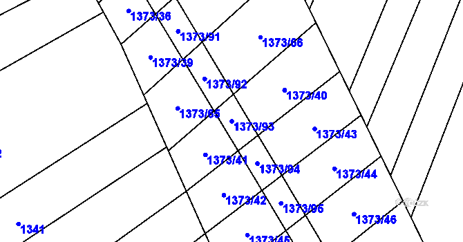 Parcela st. 1373/93 v KÚ Řimovice, Katastrální mapa