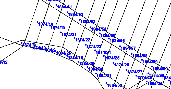 Parcela st. 1874/23 v KÚ Řimovice, Katastrální mapa