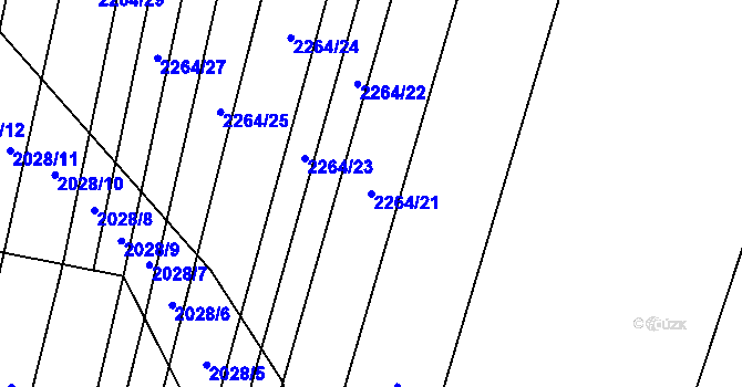 Parcela st. 2264/21 v KÚ Řimovice, Katastrální mapa