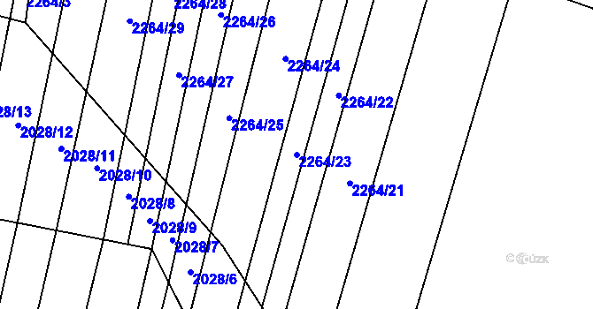 Parcela st. 2264/23 v KÚ Řimovice, Katastrální mapa