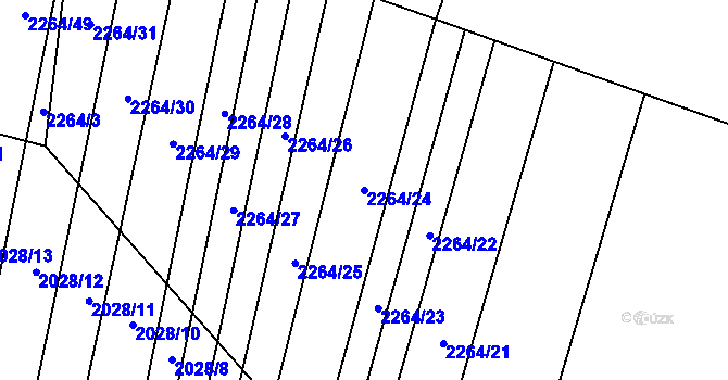 Parcela st. 2264/24 v KÚ Řimovice, Katastrální mapa