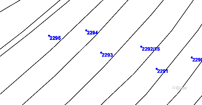 Parcela st. 2293 v KÚ Řimovice, Katastrální mapa