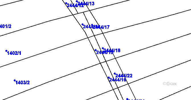 Parcela st. 2444/15 v KÚ Řimovice, Katastrální mapa